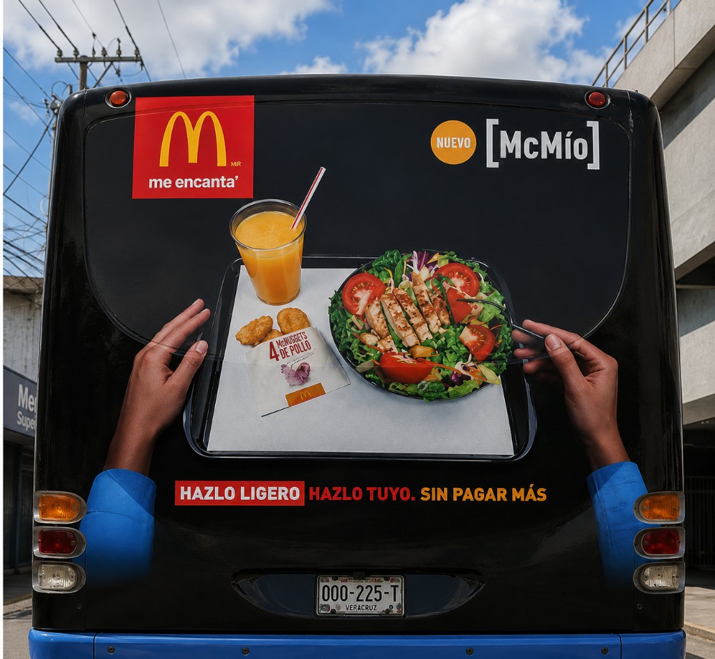 Publicidad trasera autobús McDonald's